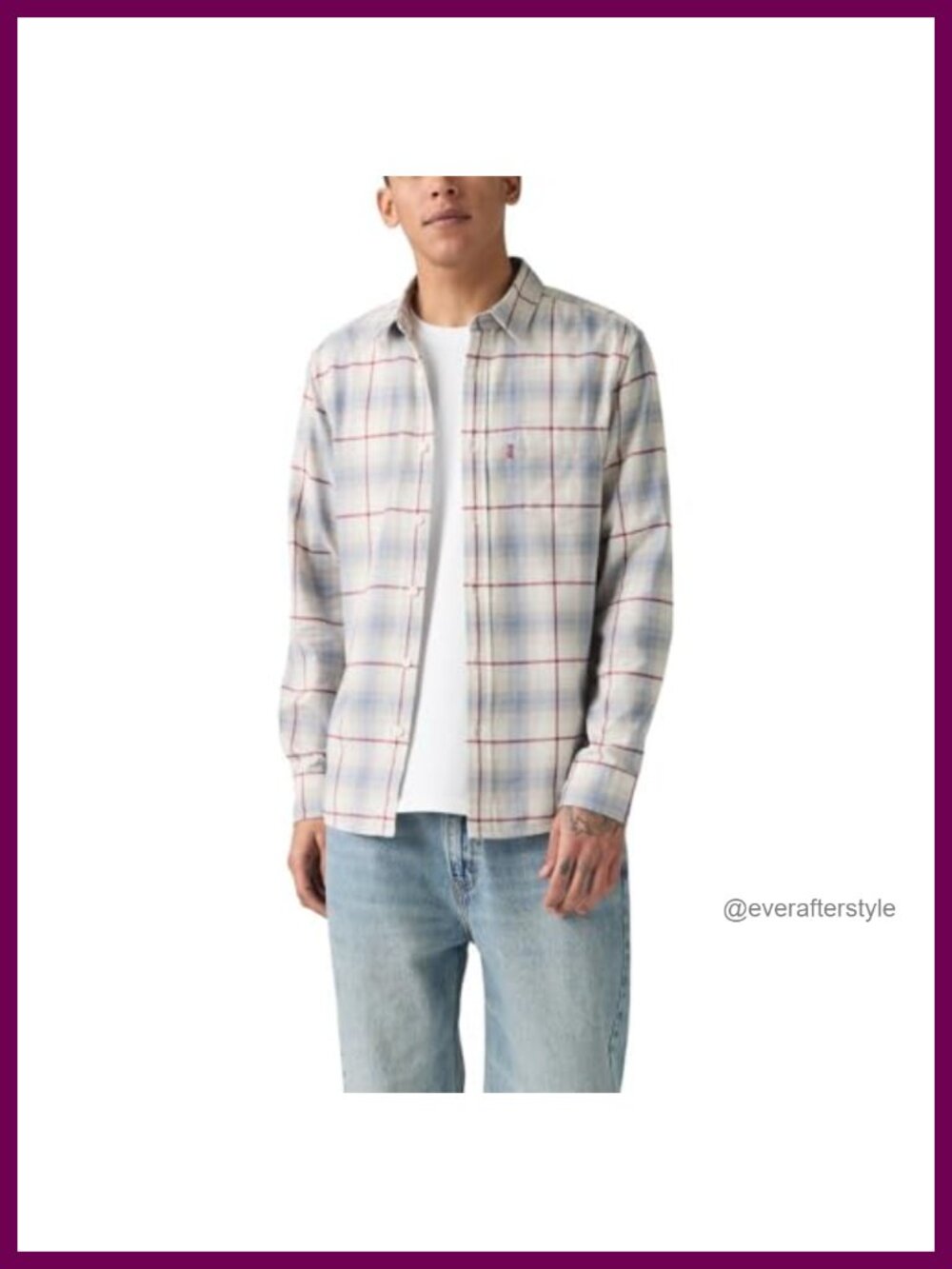Levi's Men's Long Sleeve Button Up Plaid Flannel Shirt Classic Fit